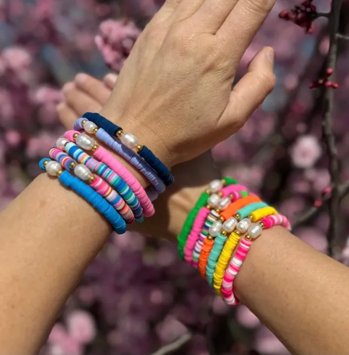 Pearl Pop Heishi Bead Bracelet