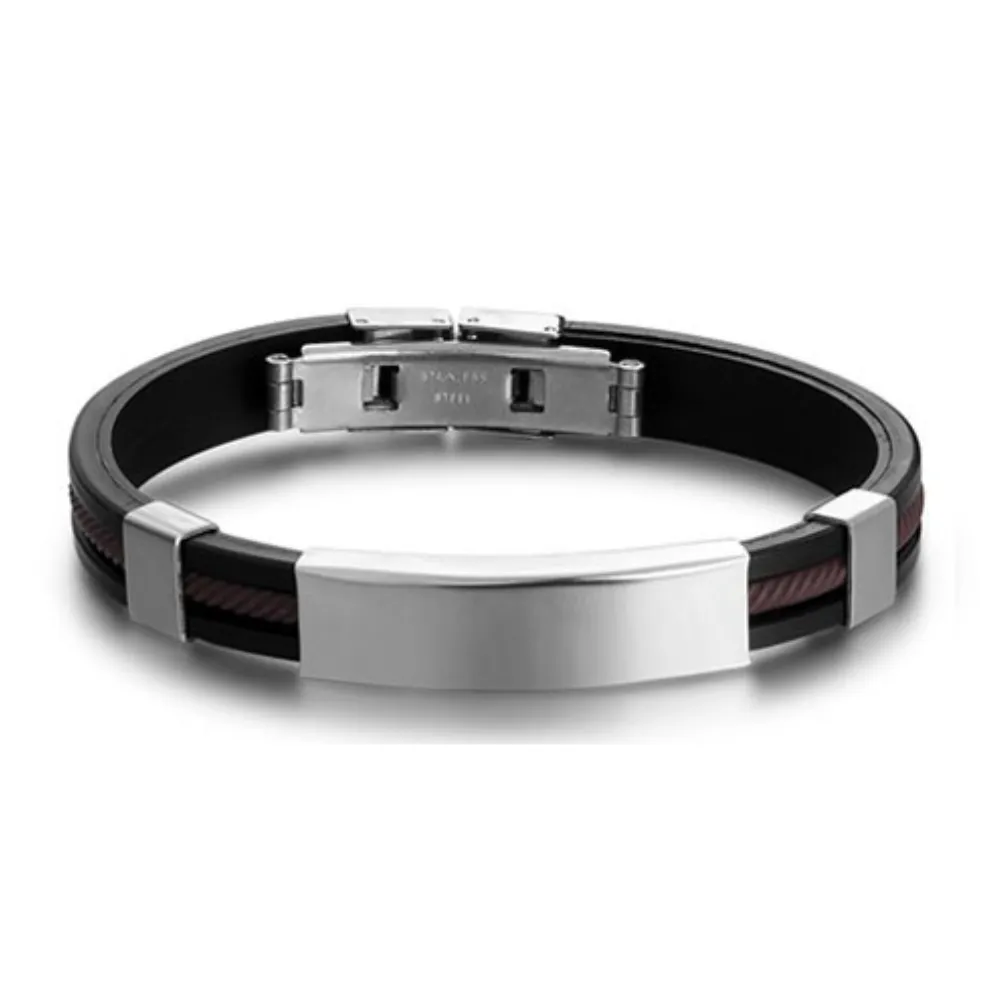 Personalized Engraved ID Bracelet For Men