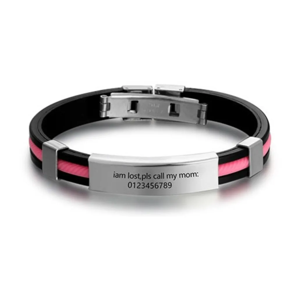 Personalized Engraved ID Bracelet For Men
