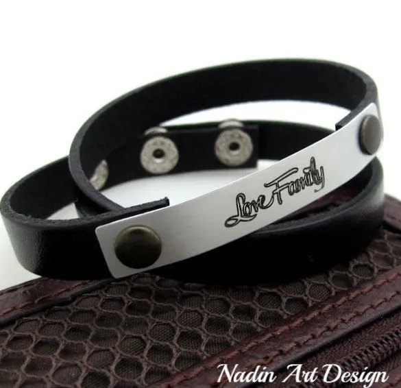 Personalized Mens Bracelet -anniversary gifts for men