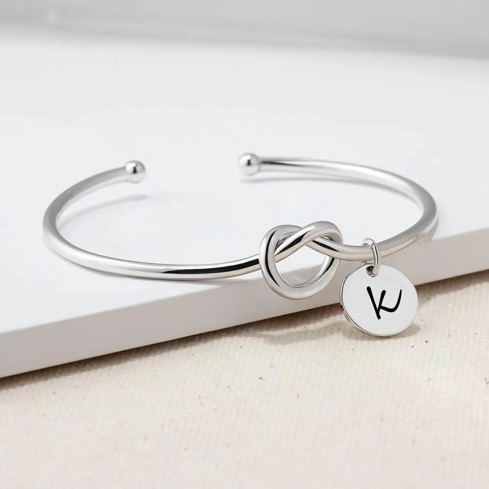 Personalized Tie Design ID Bracelets with Engraved Name & 2 colors, Customize Fashion Bangles for Women