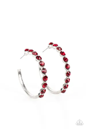 Photo Finish Red Paparazzi Earrings