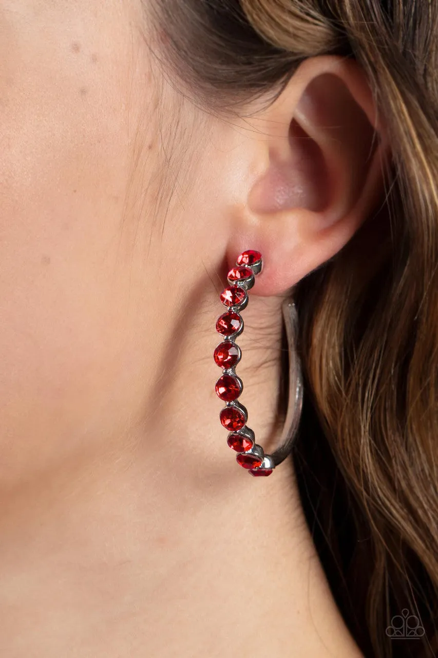 Photo Finish Red Paparazzi Earrings