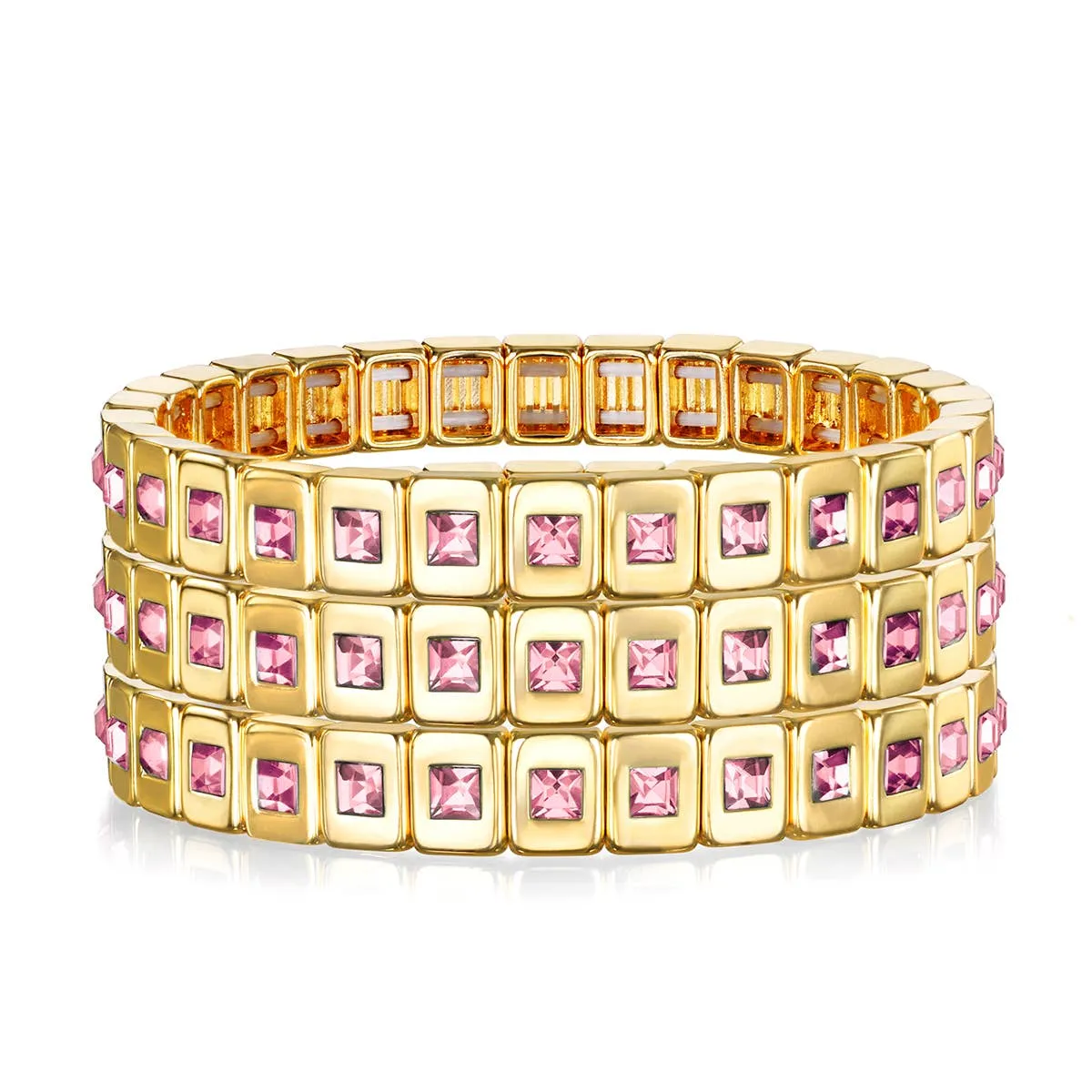 Pink Sparkle Tile Bracelet