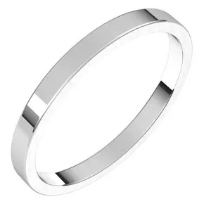 Platinum 2 mm Flat Band Size 7