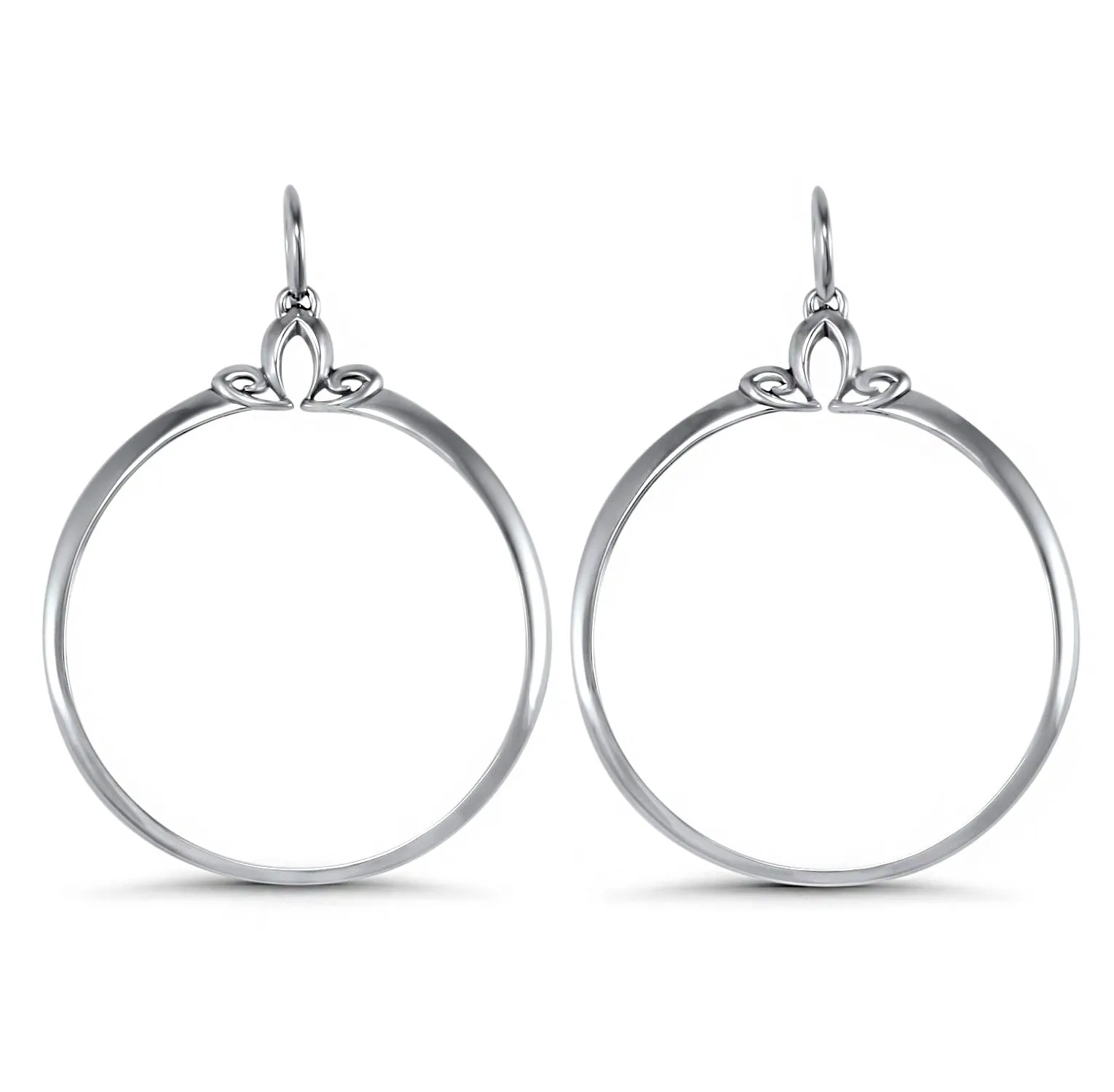Portrait Hoop Earring 48mm - Sterling Silver