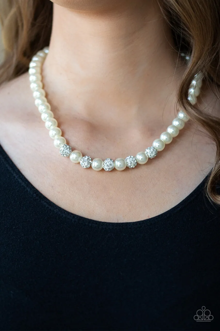 Posh Boss White Paparazzi Necklace