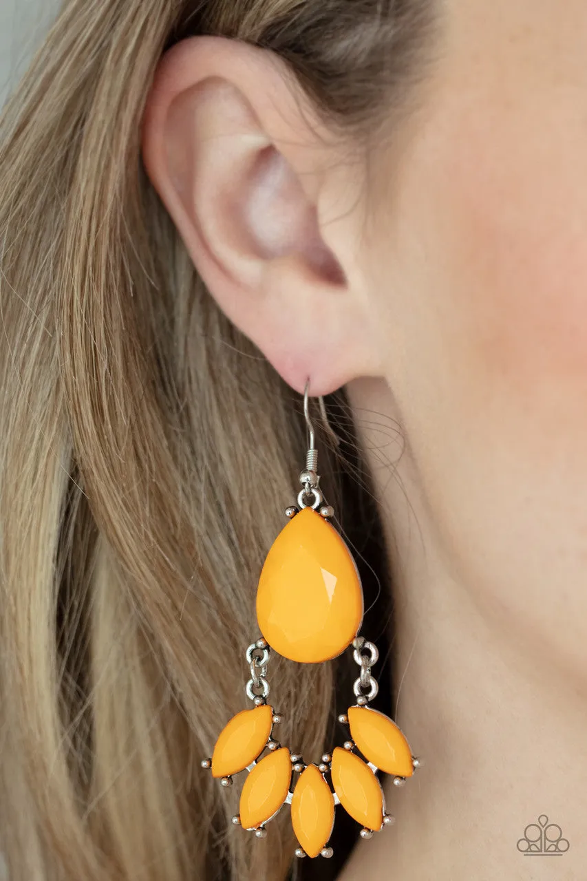 POWERHOUSE Call Orange Paparazzi Earrings