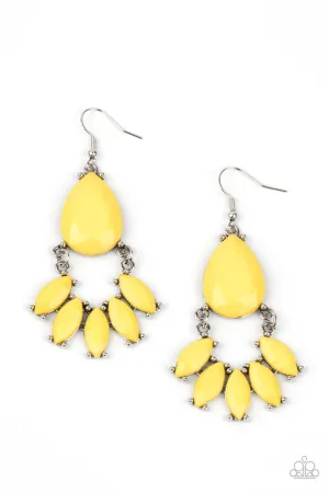 POWERHOUSE Call Yellow Paparazzi Earrings