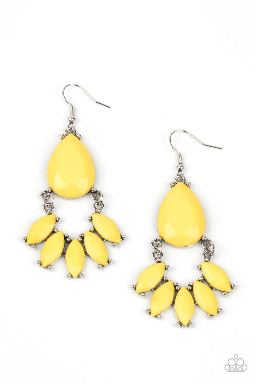 POWERHOUSE Call Yellow Paparazzi Earrings