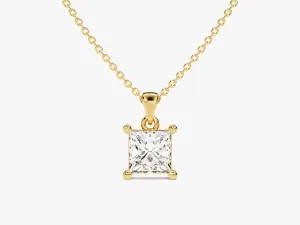 Princess Cut Lab Grown Diamond Solitaire Pendant (0.50 CT)