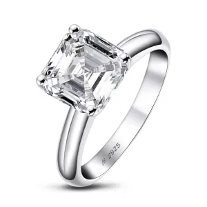 Princess Cut Moissanite Diamond Solitaire Ring