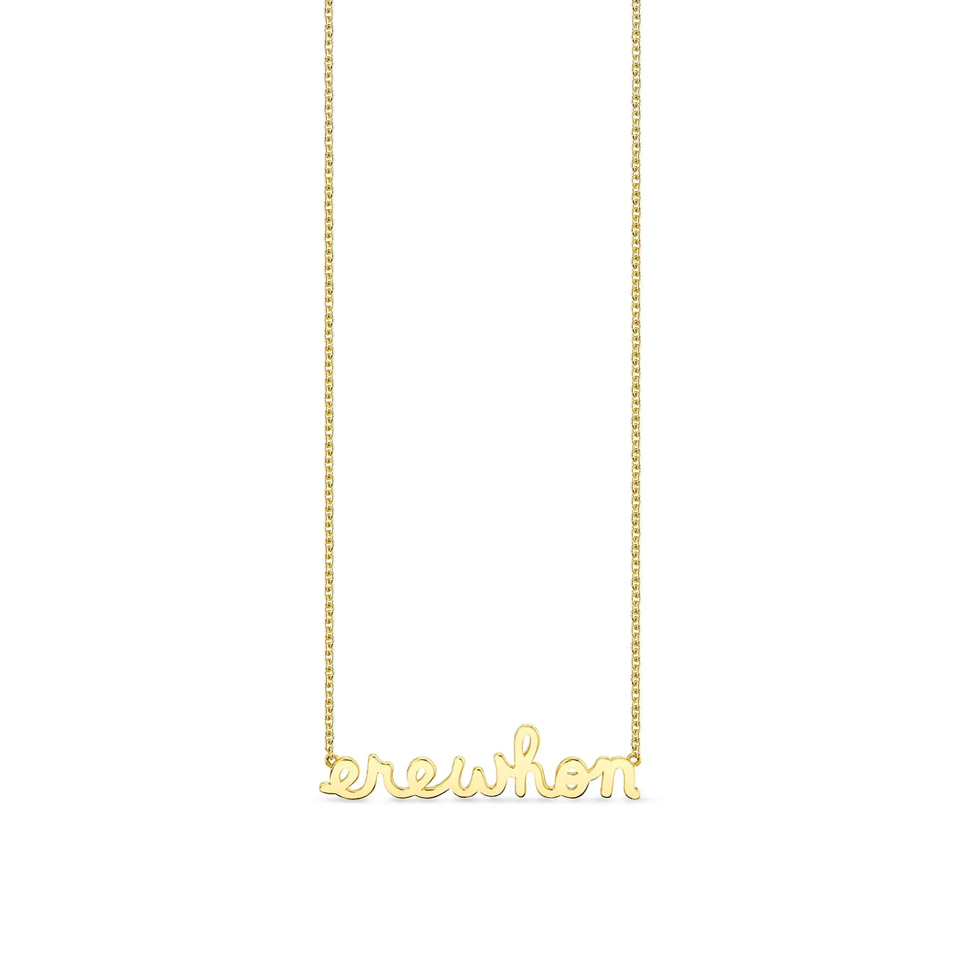 Pure Gold Erewhon Script Necklace