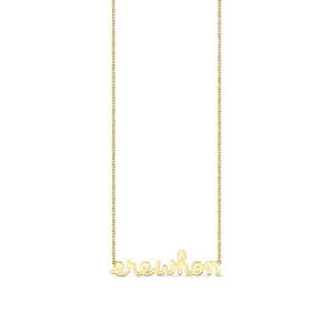 Pure Gold Erewhon Script Necklace