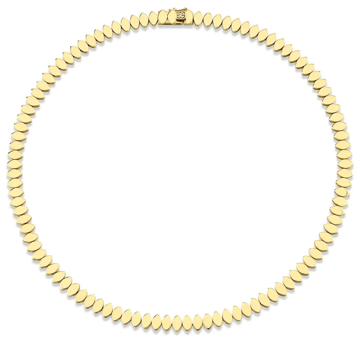 Pure Gold Marquise Eye Eternity Necklace