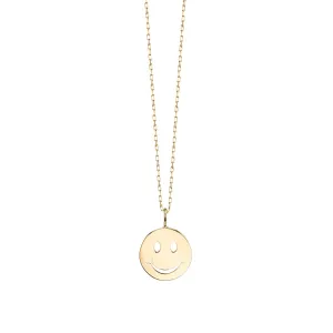 Pure Gold Small Happy Face Charm