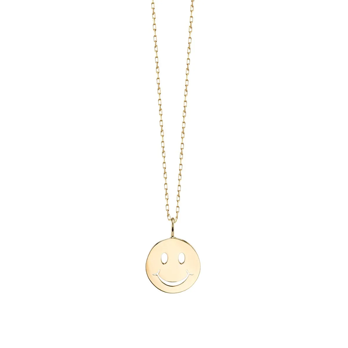Pure Gold Small Happy Face Charm