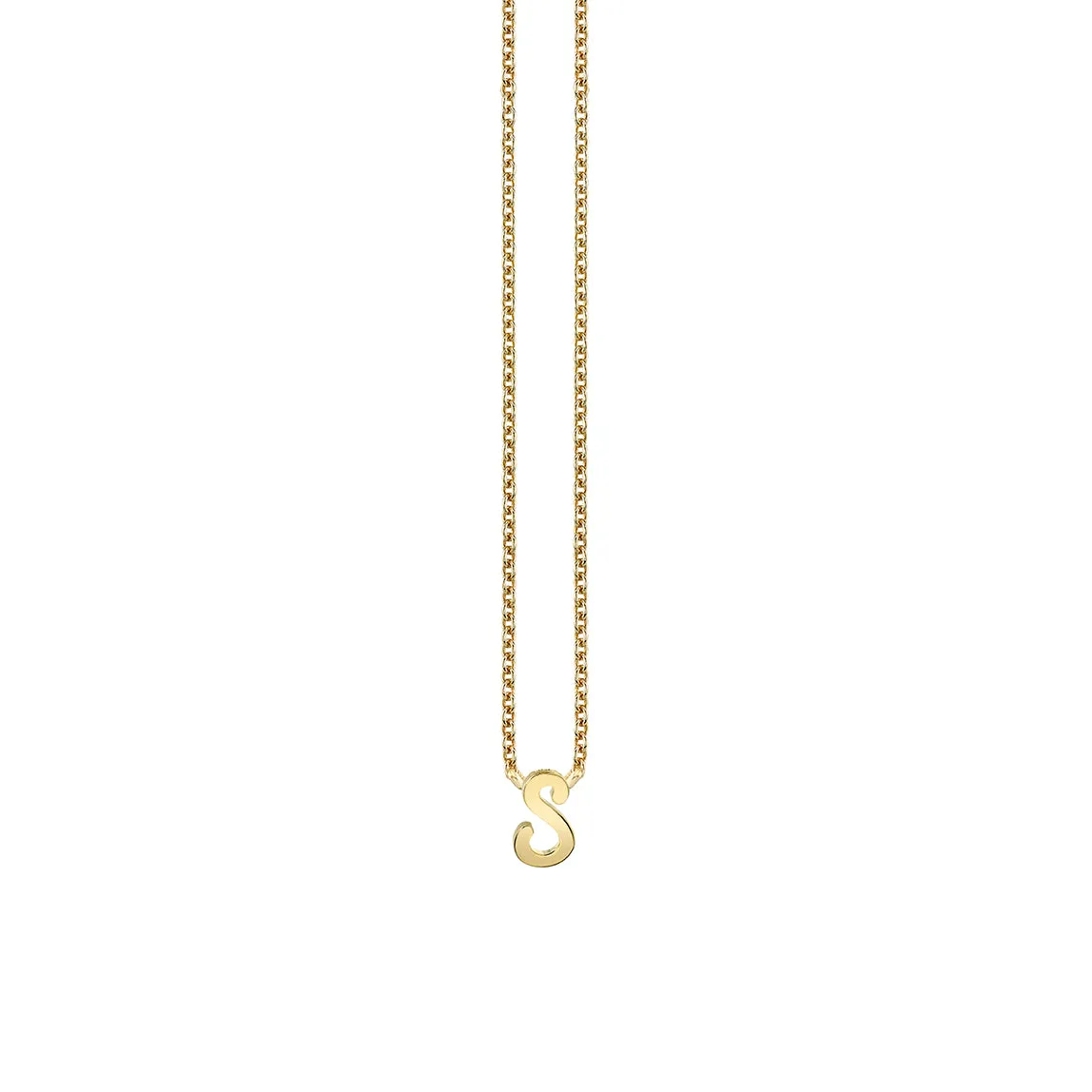 Pure Gold Tiny Initial Necklace