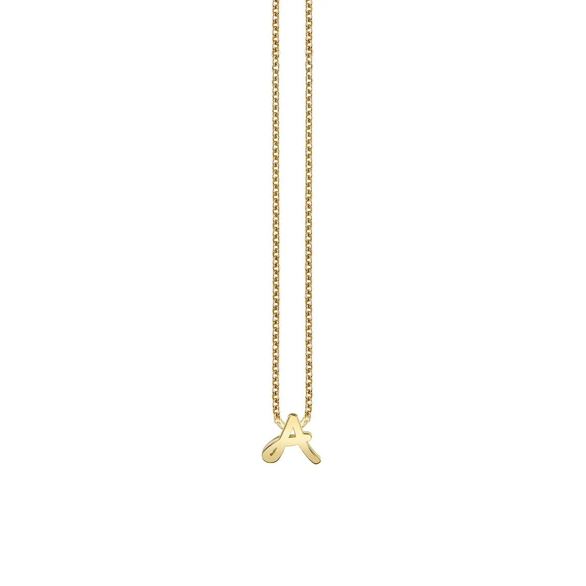 Pure Gold Tiny Initial Necklace