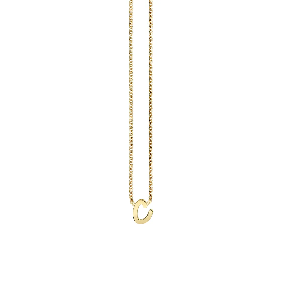 Pure Gold Tiny Initial Necklace