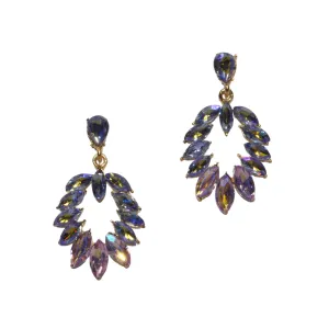 Purple AB Rhinestone Earring