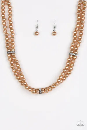 Put on Your Party Dress Brown Paparazzi Necklace