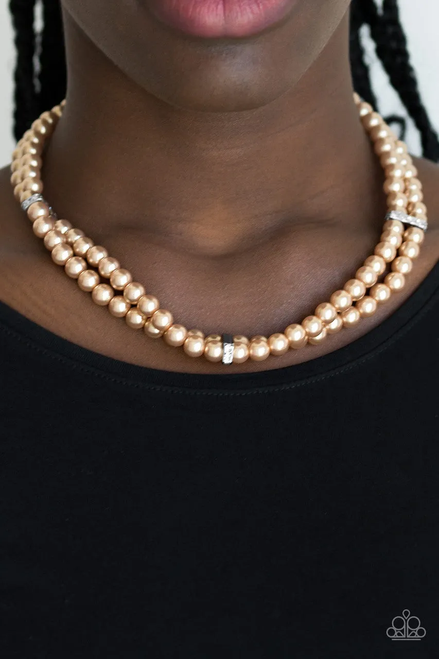 Put on Your Party Dress Brown Paparazzi Necklace
