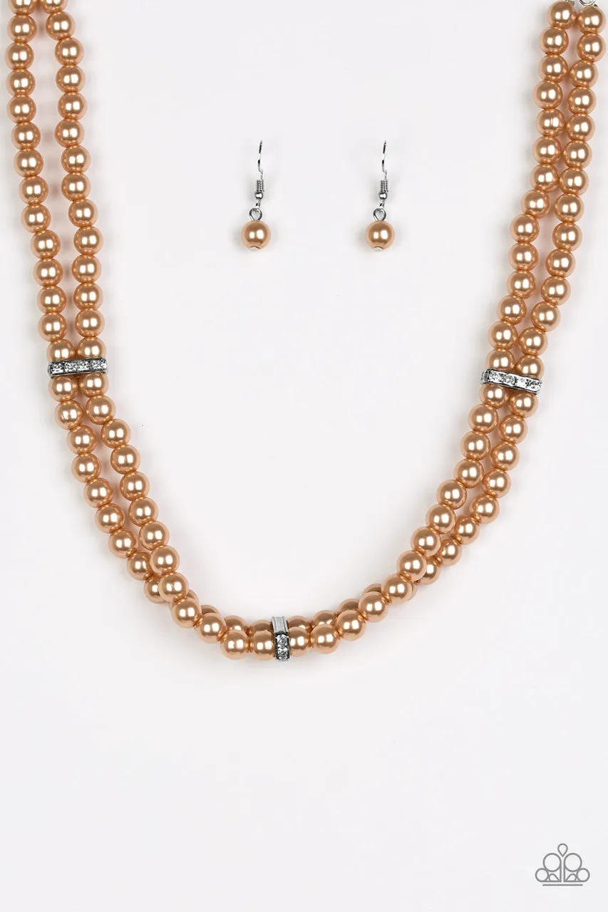 Put on Your Party Dress Brown Paparazzi Necklace