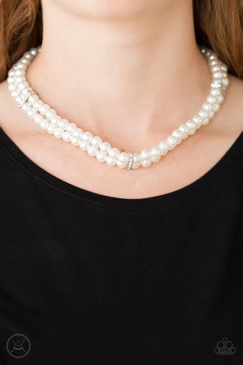 Put on Your Party Dress White Paparazzi Necklace