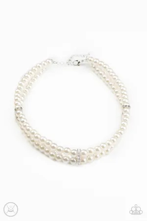 Put on Your Party Dress White Paparazzi Necklace