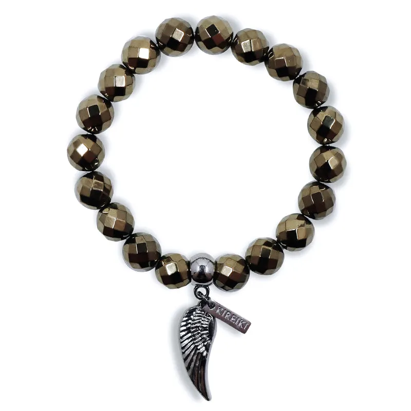 Pyrite Gemstone Charm Bracelet