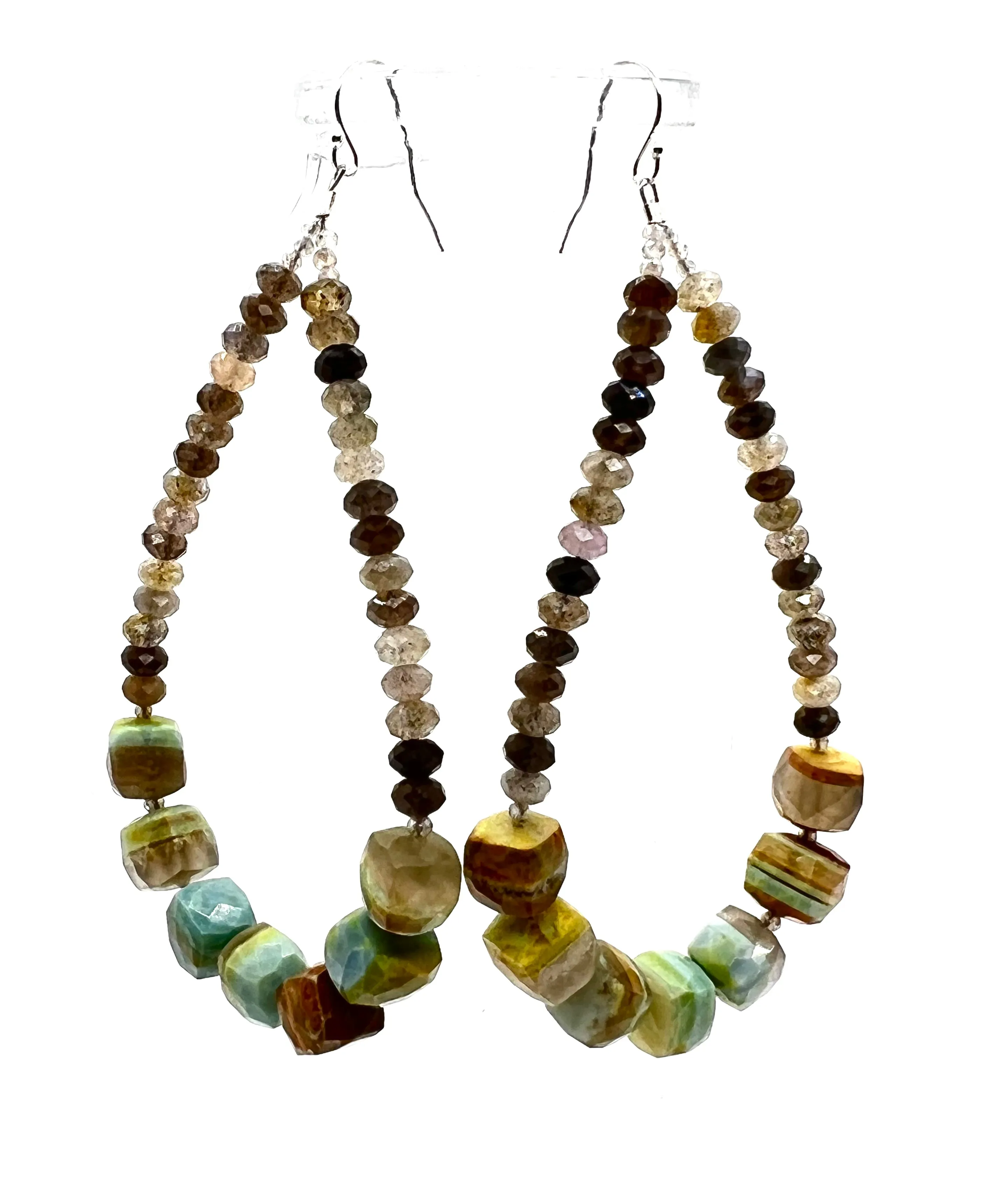 Quinnie with Boulder Opal and Labradorite