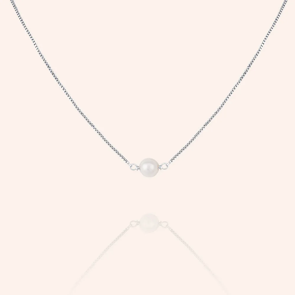"My Wish" Cultured Freshwater Pearl Snake Chain Necklace