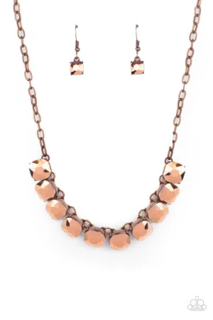 Radiance Squared Copper Paparazzi Necklace