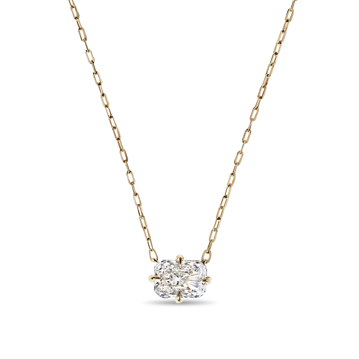 Radiant Diamond Solitaire Pendant