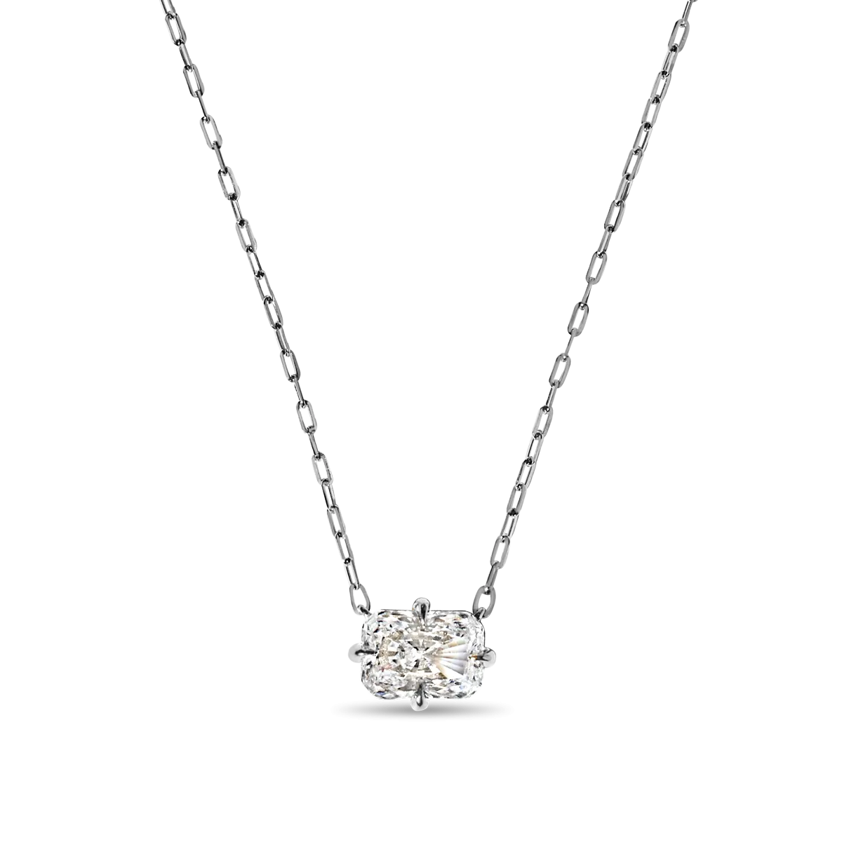 Radiant Diamond Solitaire Pendant