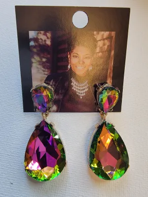 Rainbow jewel earrings