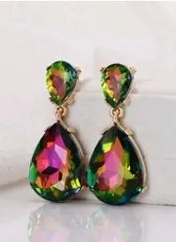 Rainbow jewel earrings