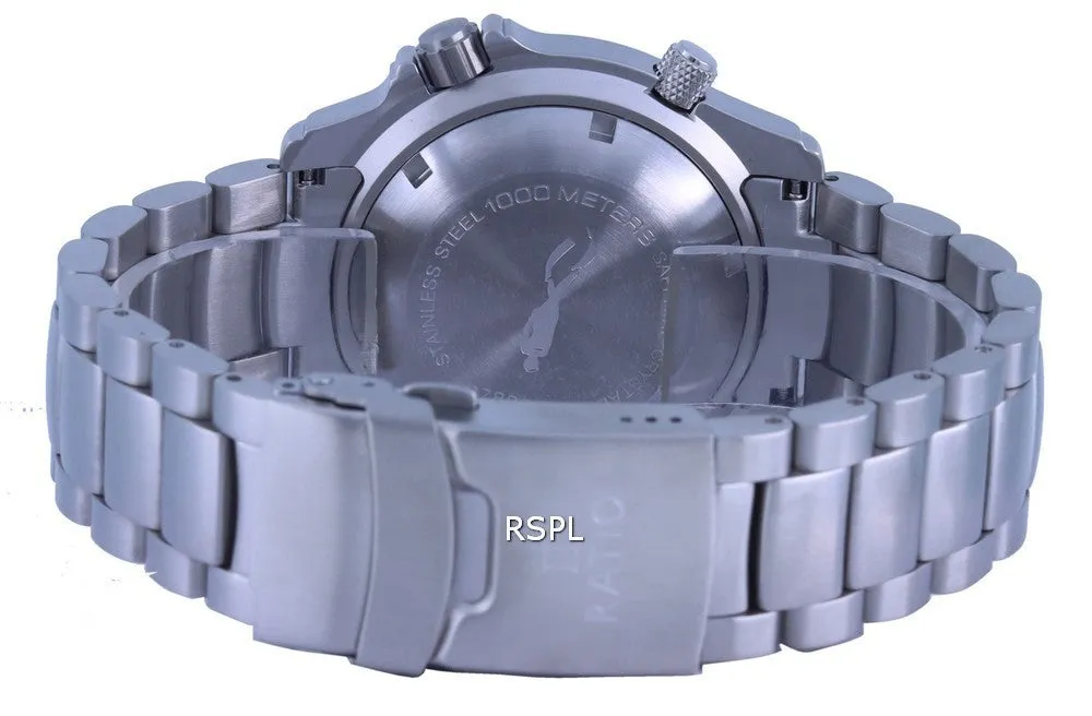 Ratio FreeDiver Helium Safe 1000M Orange Dial Stainless Steel Automatic 1066KE26-33VA-ORG Men's Watch