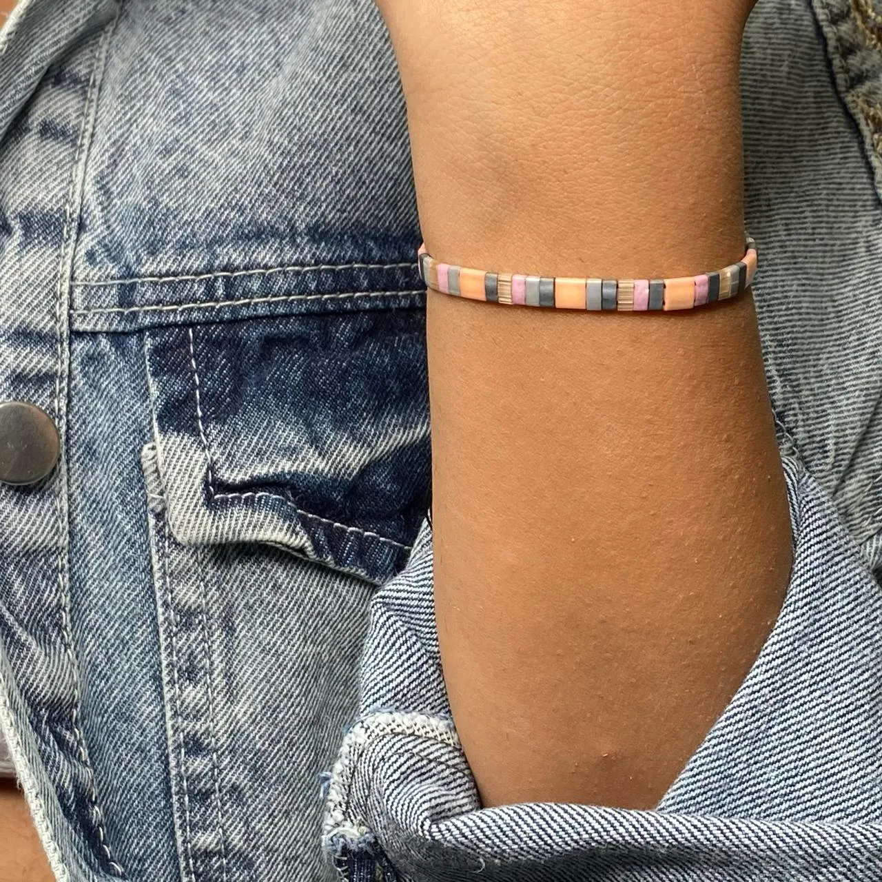 Rectangular Beads Bracelet