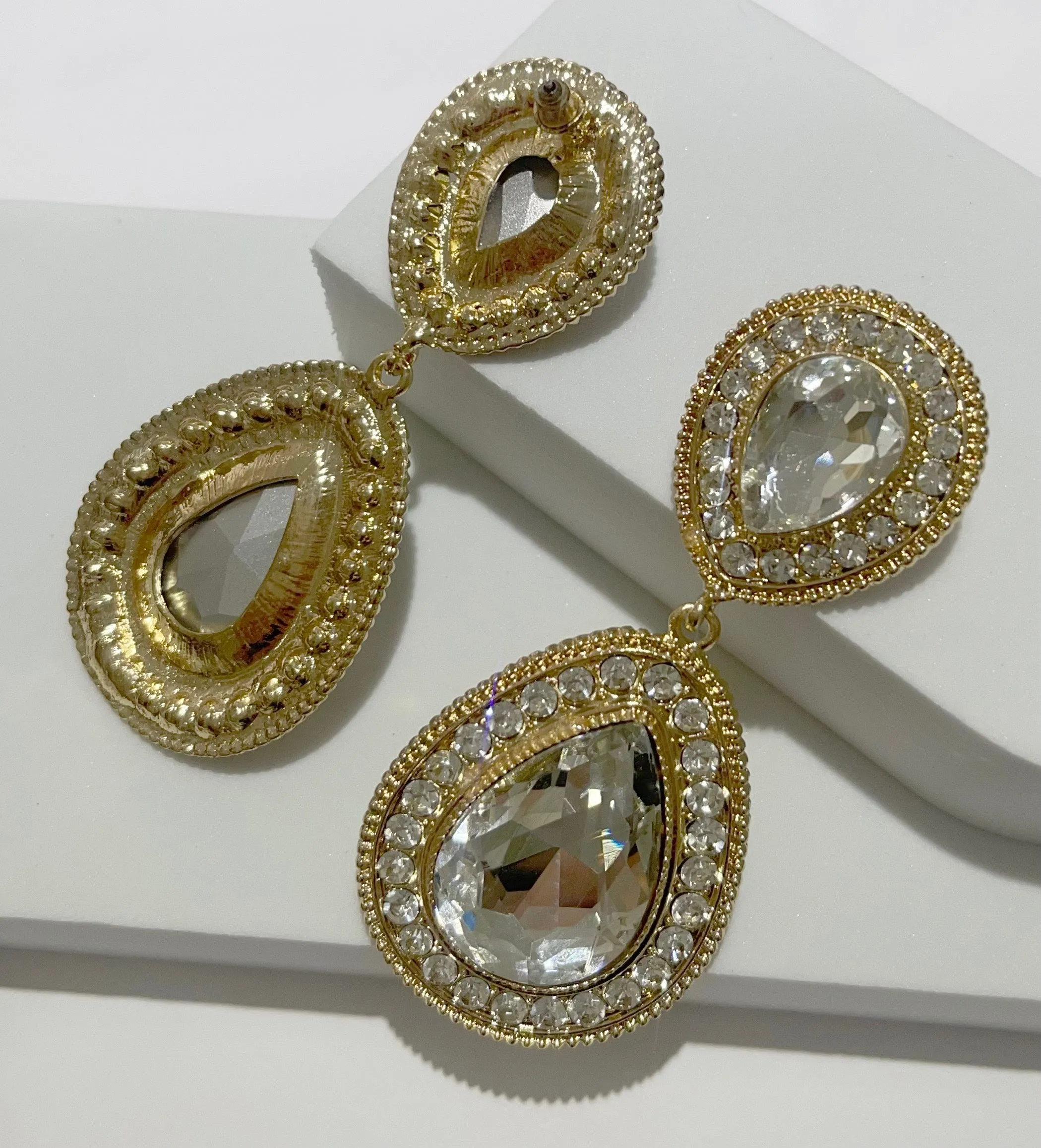 Regent Radiance Rhinestones & Stones Statement Earrings