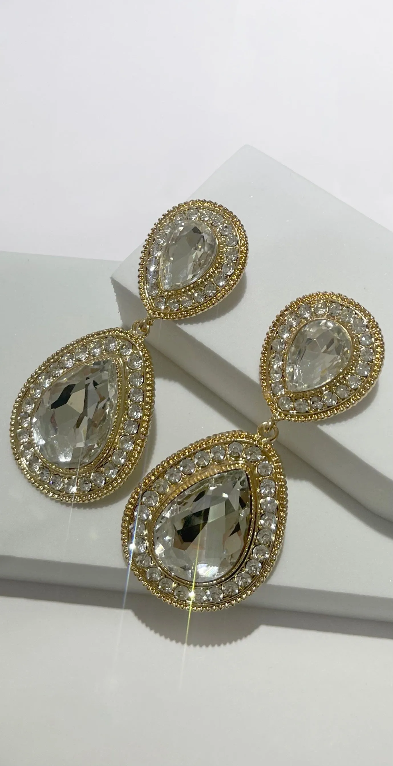 Regent Radiance Rhinestones & Stones Statement Earrings