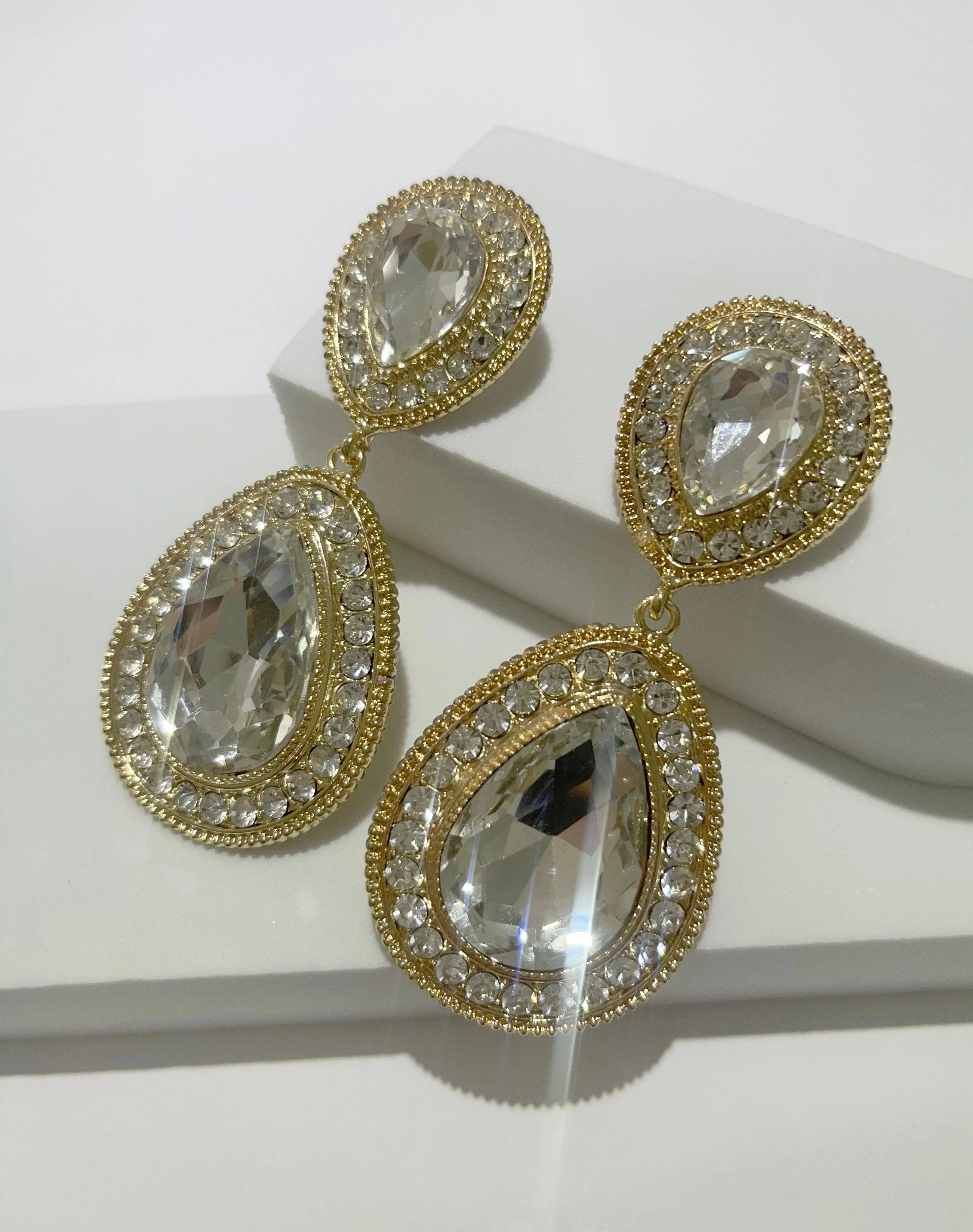 Regent Radiance Rhinestones & Stones Statement Earrings