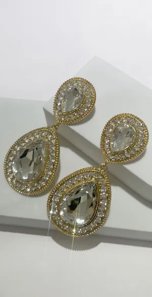 Regent Radiance Rhinestones & Stones Statement Earrings