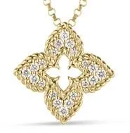 Roberto Coin 18K Yellow Gold 0.15ctw Venetian Princess 18" Necklace