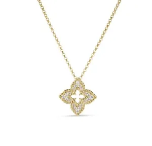 Roberto Coin 18K Yellow Gold 0.15ctw Venetian Princess 18" Necklace