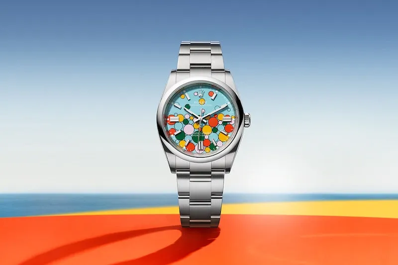 Rolex Oyster Perpetual 36, Oystersteel, 36mm, Turquoise Celebration Motif Dial, Ref# 126000-0009