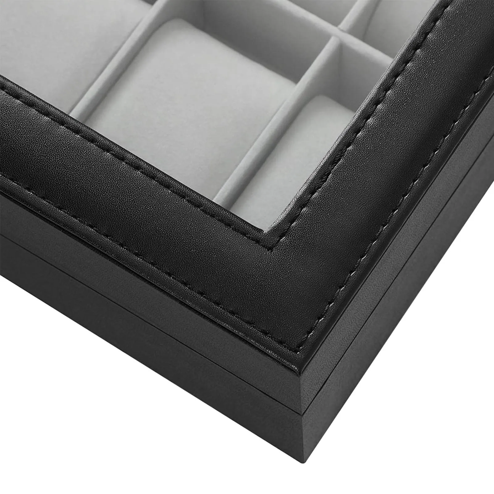 Rootz Watch Box Organizer - Watch Display Case - Watch Storage - Removable Watch Cushions - Excellent Gift Idea - Stylish Decoration - 32cm x 18.6cm x 8.5cm