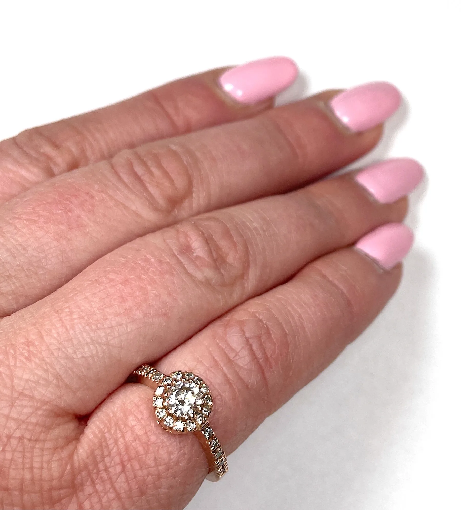 Rose Gold Diamond Ring (Authentic Pre-Owned)