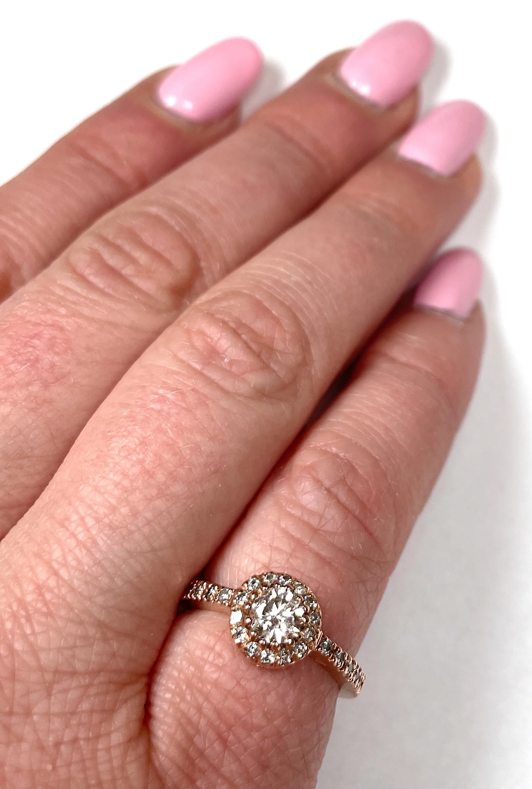 Rose Gold Diamond Ring (Authentic Pre-Owned)